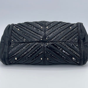 Preloved Chloe Paddington Black Leather Shoulder Bag 40853 040523