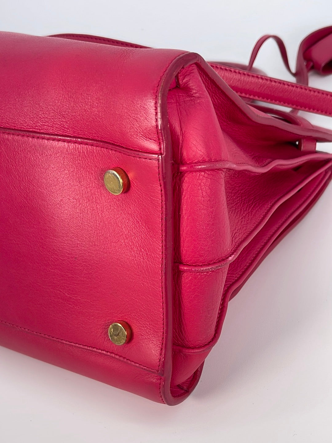 Preloved Saint Laurent Sac de Jour Hot Pink Leather Crossbody Bag 324823527276 030723