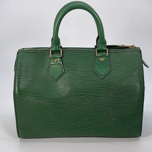 On My Side bag in green leather Louis Vuitton - Second Hand / Used – Vintega