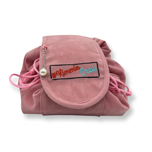 NEW Kimmiebbags Velvet Pink Cosmetic Toiletry Travel Bag SALE -$8 Off 080523
