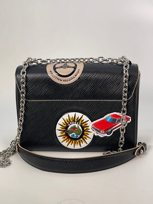 Preloved Louis Vuitton Twist Handbag Limited Edition Worlds Black Epi Leather  MM  FL3156 011723
