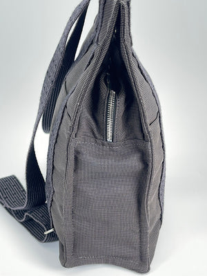 HERMES Canvas Herline Backpack Grey 1219445
