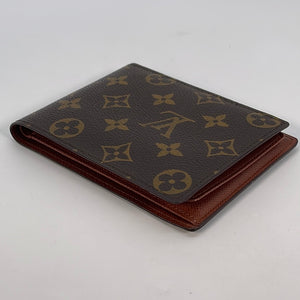 Preloved Louis Vuitton Men's Wallet Monogram Canvas Leather Slim Bifold MI1922