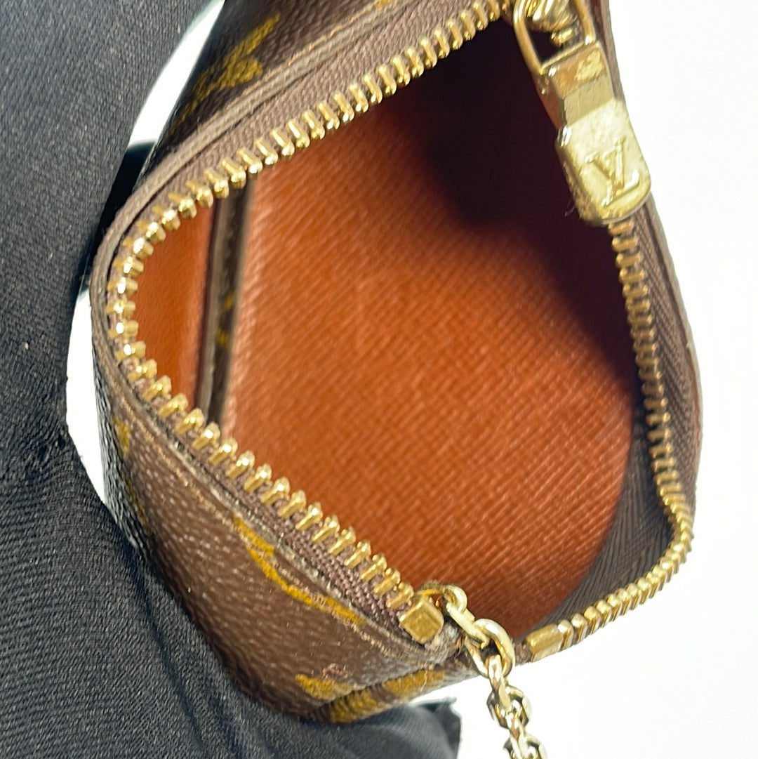 Louis Vuitton Key Cles Pochette Keychain Change Monogram Vernis Coin Pouch  Metal ref.291820 - Joli Closet
