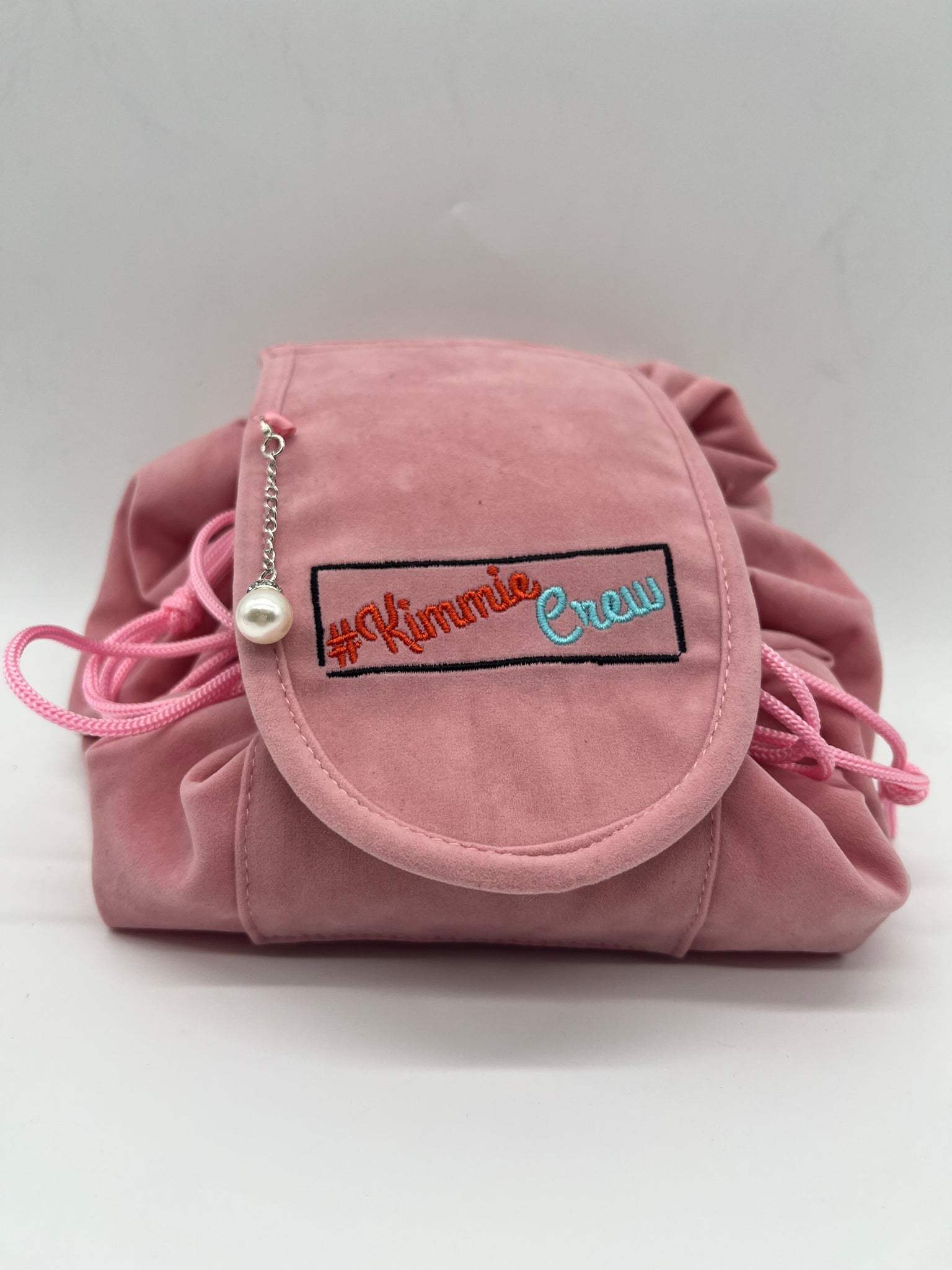 NEW Kimmiebbags Velvet Pink Cosmetic Toiletry Travel Bag SALE -$8 Off 080523