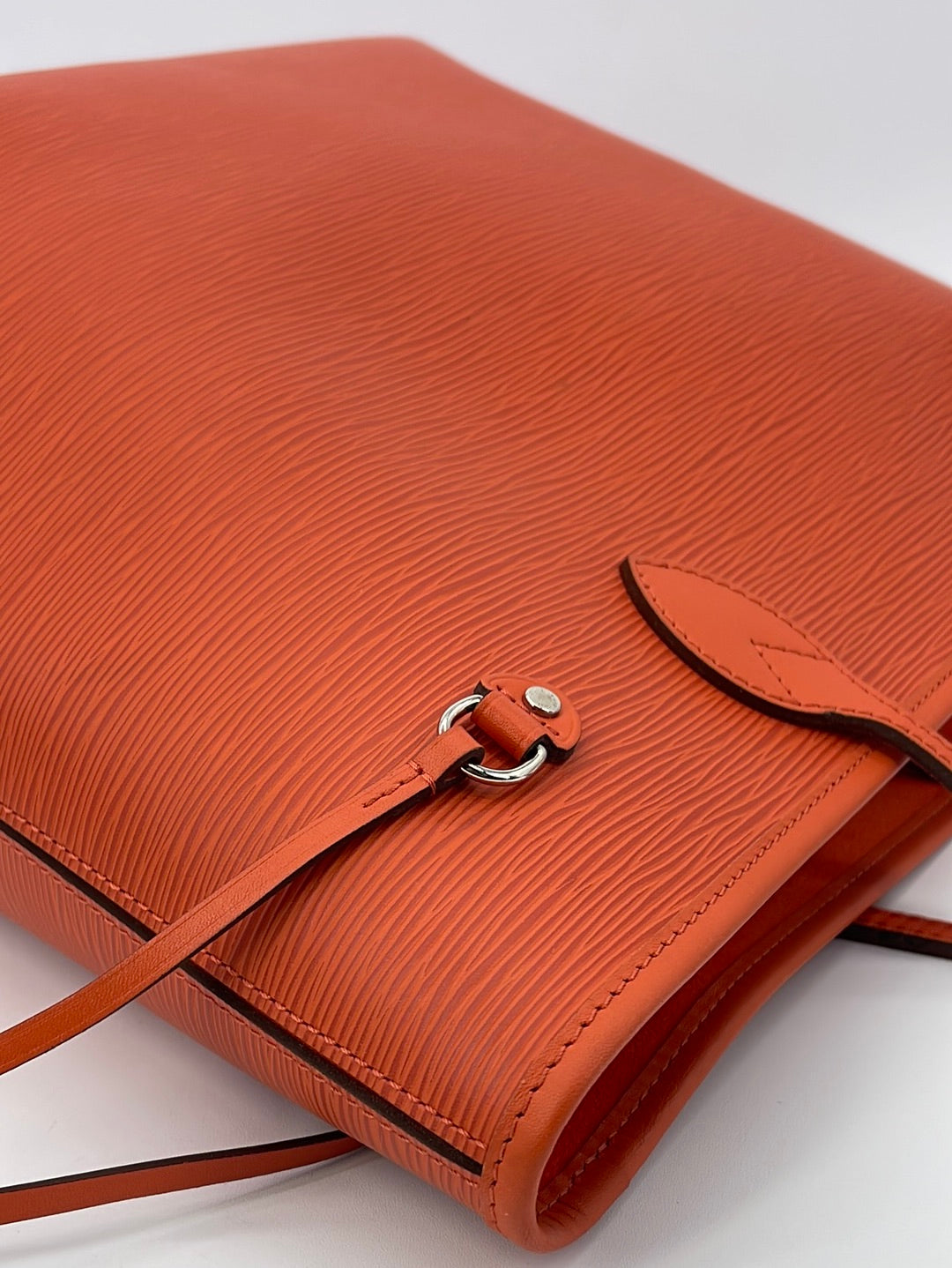 Preloved Louis Vuitton Orange Epi Leather Neverfull MM Tote Bag