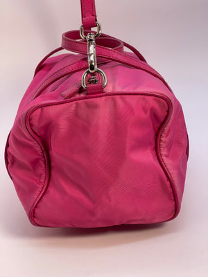 Preloved Prada Pink Leather and Nylon Hand Bag 58 110322
