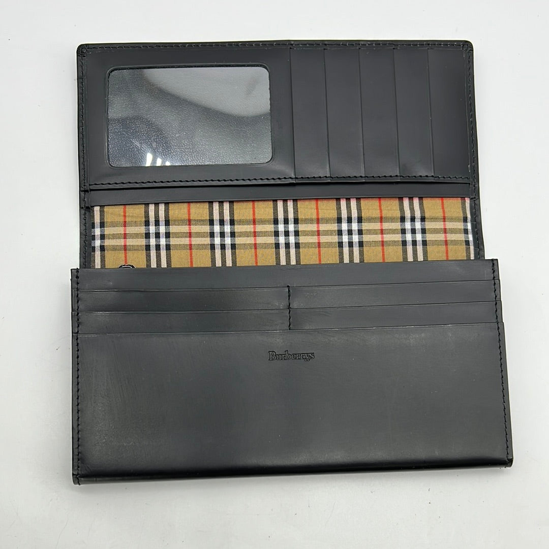 Authentic burberry nova check Trifold Leather wallet