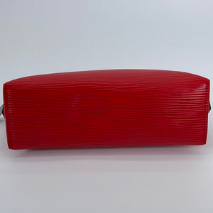 PRELOVED Louis Vuitton Red Epi Pochette Cosmetics Pouch SR2184 031123