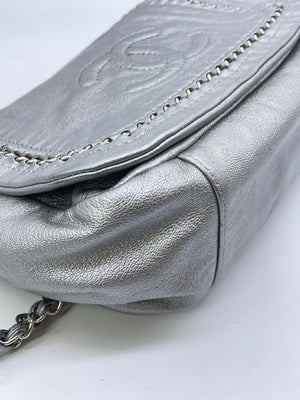 Preloved Chanel Luxe Accordion Flap Shoulder Bag (Silver) Flap Bag GKT9V42 042722