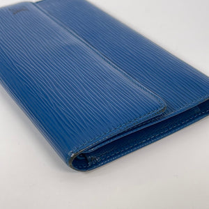 Preloved Louis Vuitton Blue Epi International Leather Wallet CA0916 011323