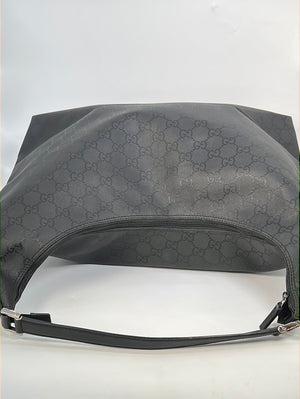 Preloved Gucci Black GG Canvas Jumbo Hobo Shoulder Bag 012.0384.08.212 –  KimmieBBags LLC