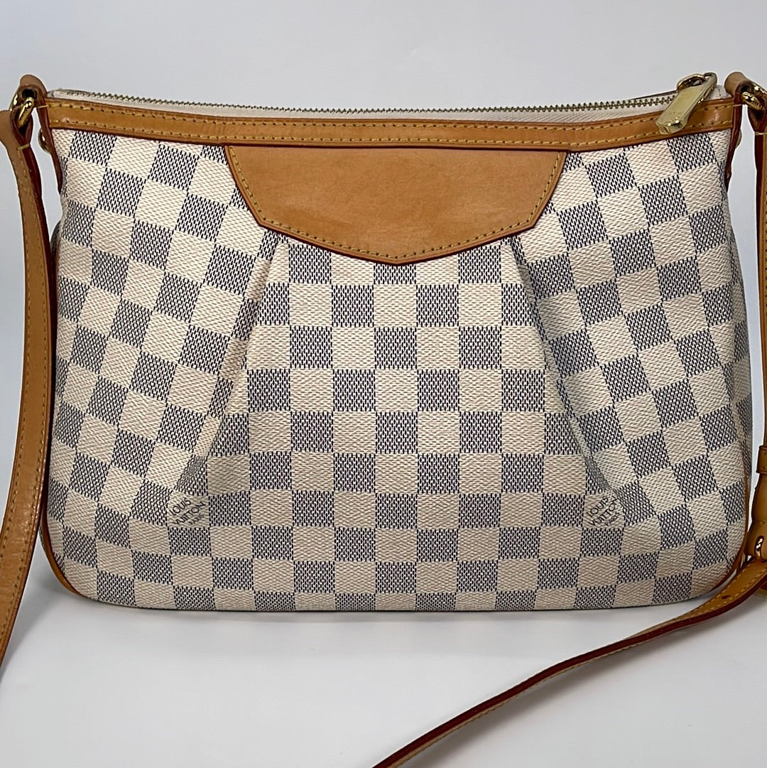 Preloved Louis Vuitton Azur Damier Canvas Siracusa PM Bag SP5101