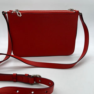 Preloved BURBERRY Red Leather Helmsley Crossbody Bag
