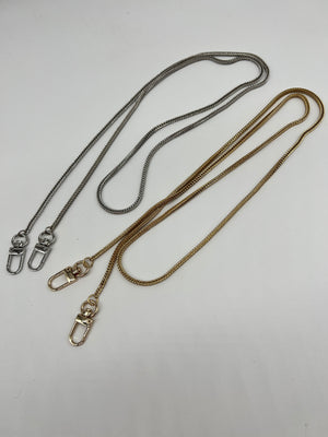NEW Thin Chain Metal Purse Strap 43” - 2 Colors