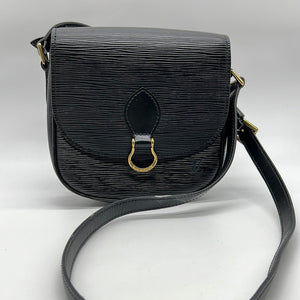 Vintage Louis Vuitton Saint Cloud Black Epi Leather Mini Shoulder