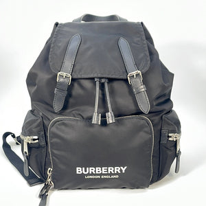 Vintage Burberry Black Canvas Rucksack Backpack ROEVEIN33SIB 020823