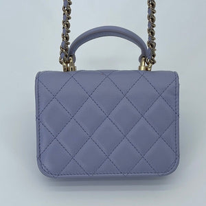 PRELOVED Chanel Lavender Lambskin Mini Single Flap Bag 31708346 0031023 ** DEAL *** HALF OFF
