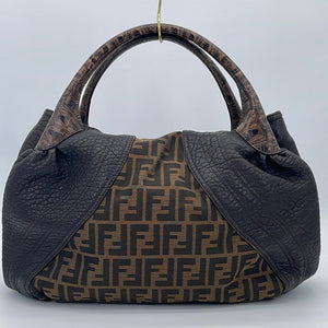 PRELOVED Fendi Zucca Canvas and Leather Spy Handbag 24158BR511RPU089 040523