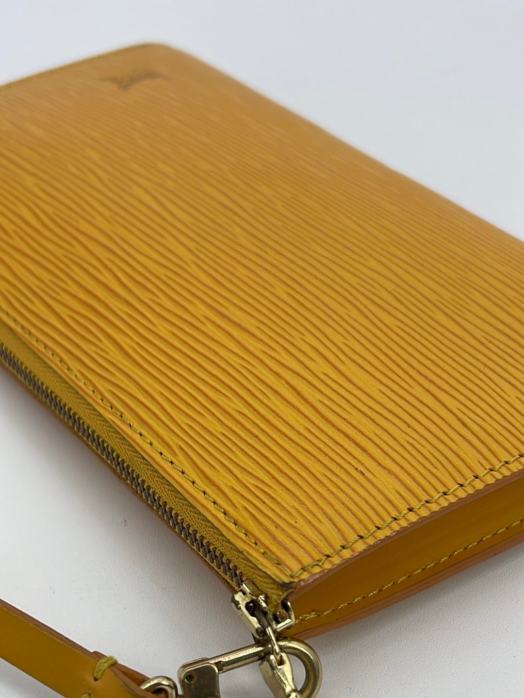 Louis Vuitton Yellow EPI Leather Zippy Wallet