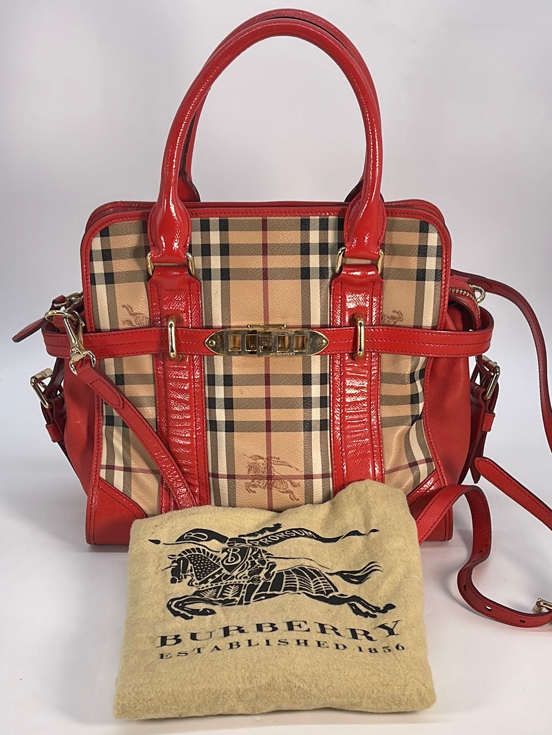 Burberry Beige/Brown Haymarket Check Coated Canvas And Leather Northfield  Tote – ASA College: Florida