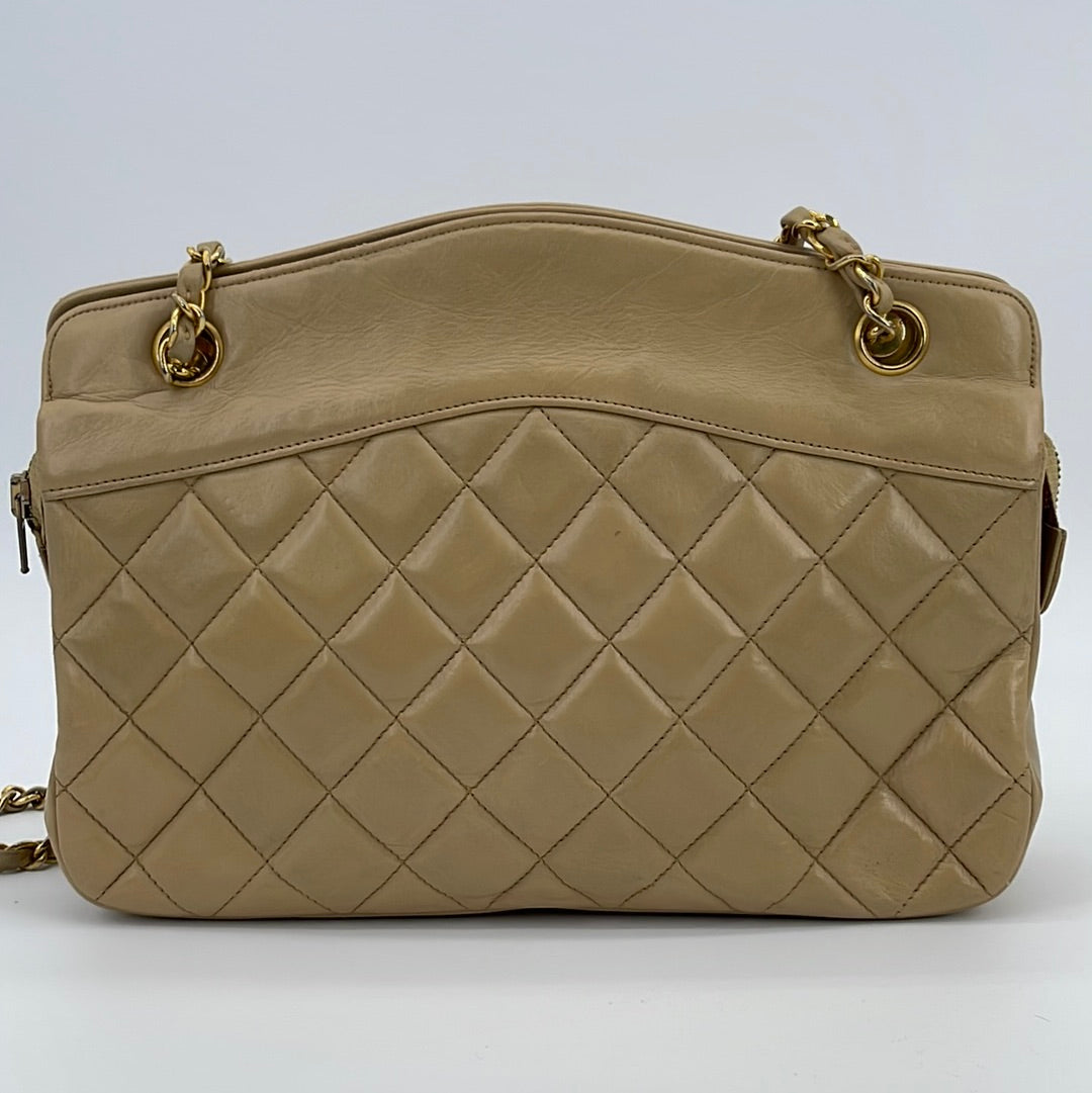 Chanel Vintage Shounder Bag - Tan on Garmentory