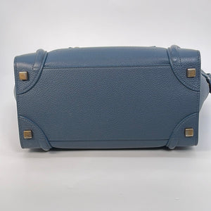 Preloved Celine Blue Nano Luggage Handbag WA12189WSL3129 030123