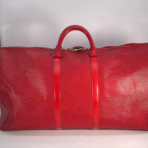 Louis Vuitton Keepall Red Bags & Handbags for Women for sale
