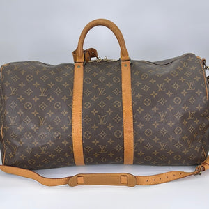 PRELOVED Louis Vuitton Keepall Bandouliere 55 Monogram Duffel Bag with –  KimmieBBags LLC