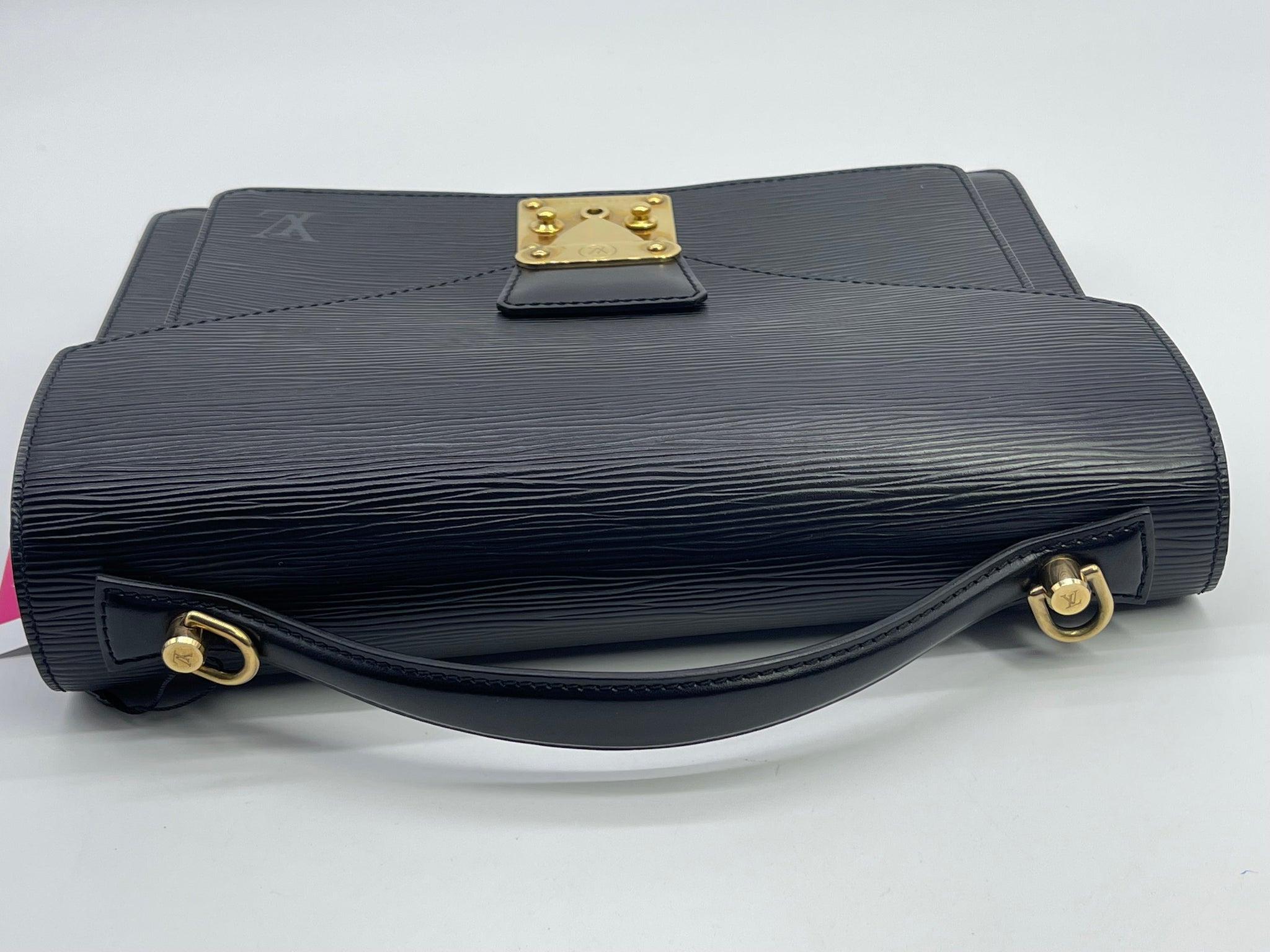 Vintage LOUIS VUITTON Monceau Black Shoulder Bag Epi Leather with