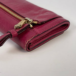 Preloved Chloe Pink Leather Long Wallet 01-72-51-65-5859 013023