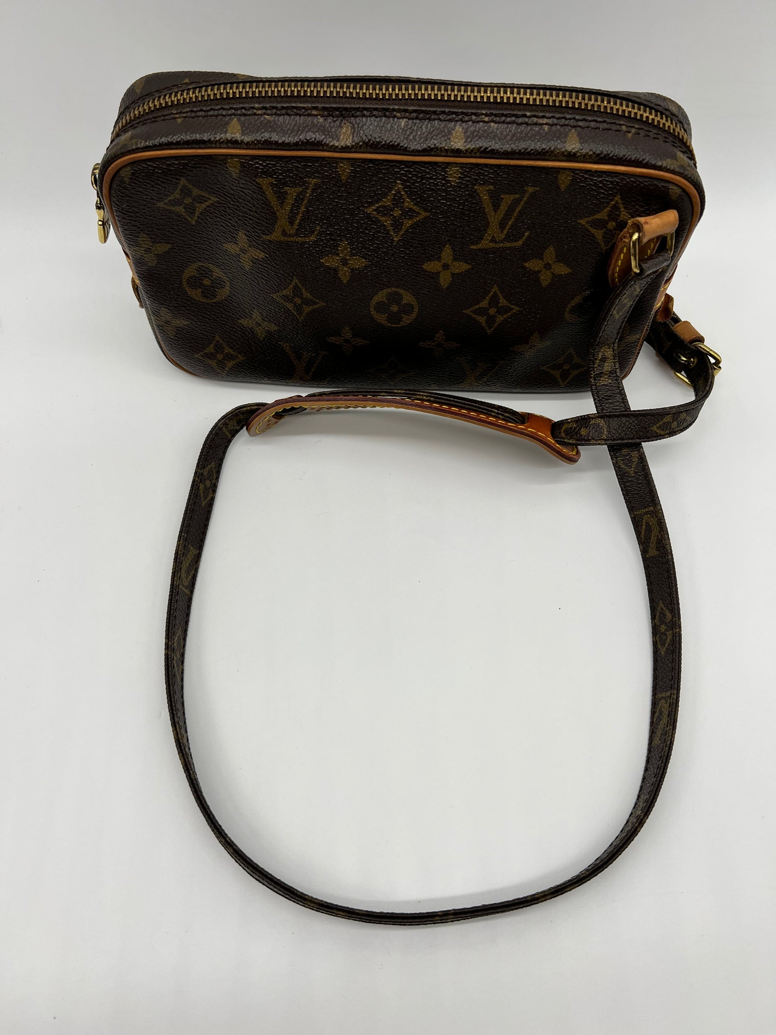 Vintage Louis Vuitton Monogram Canvas Pochette Marly Bandouliere Crossbody Bag TH8912 030123