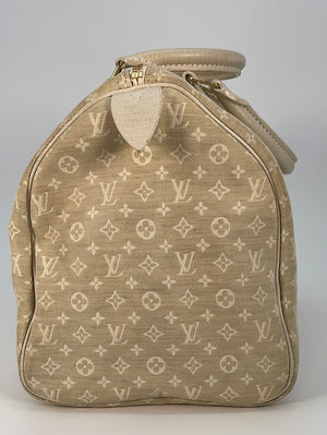 Vintage Louis Vuitton Cream Mini Lin Speedy 30 Bag  H3YMTXQ 032823