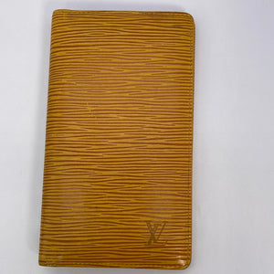 Vintage Louis Vuitton Yellow Epi Leather Checkbook Long Wallet