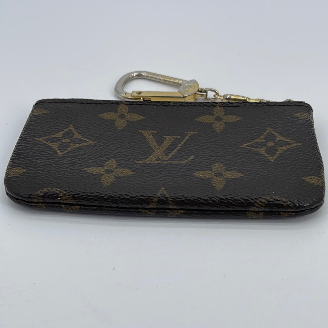 Louis Vuitton Bordeaux Monogram Mini Lin Key Chain Pochette Cles Keychain  862479 For Sale at 1stDibs