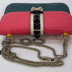 Preloved Valentino Small Rockstud Trim Flap Bag with Shoulder Strap BL-I312VHE0 120822