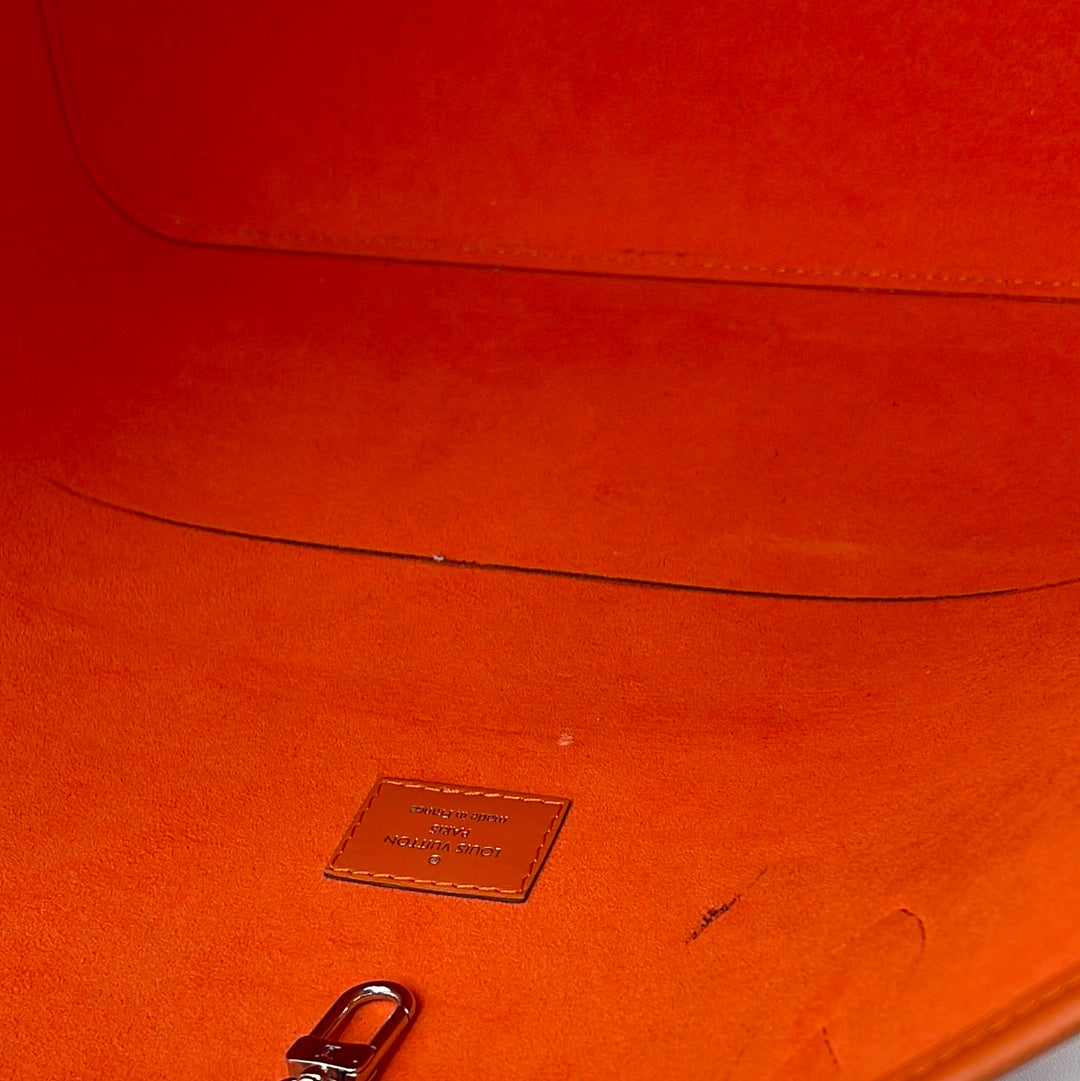 Preloved Louis Vuitton Orange Epi Leather Neverfull MM Tote Bag SR2153 051923 -