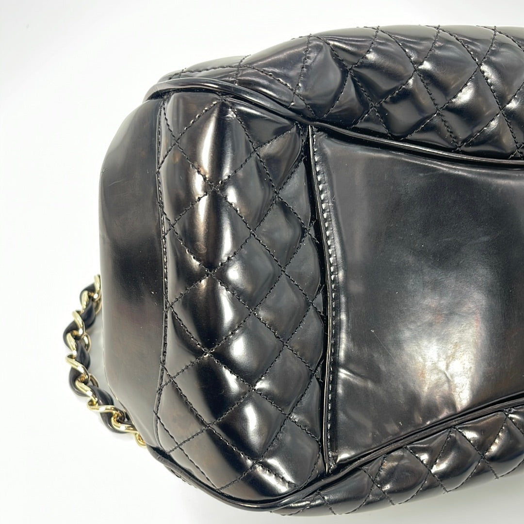Preloved Chanel Glazed Calfskin Quilted Mademoiselle Frame Bag 12346503 021523