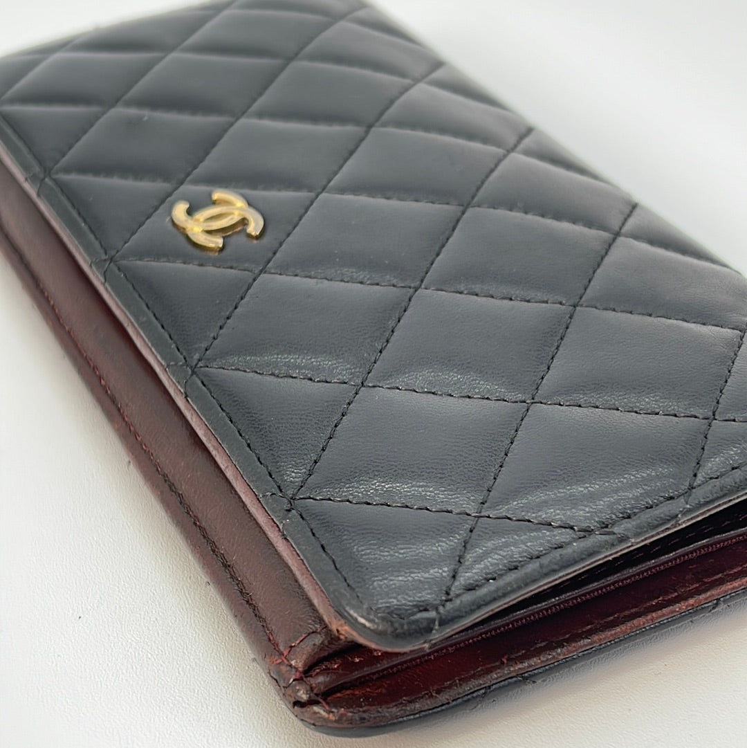 Preloved Chanel Black Bifold Quilted Leather Long Wallet 16650950 040123 ** LIVE SALE ***