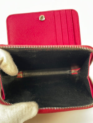 PRELOVED Saint Laurent Pink Leather Zippy Compact Wallet GNC414661.1115 011723