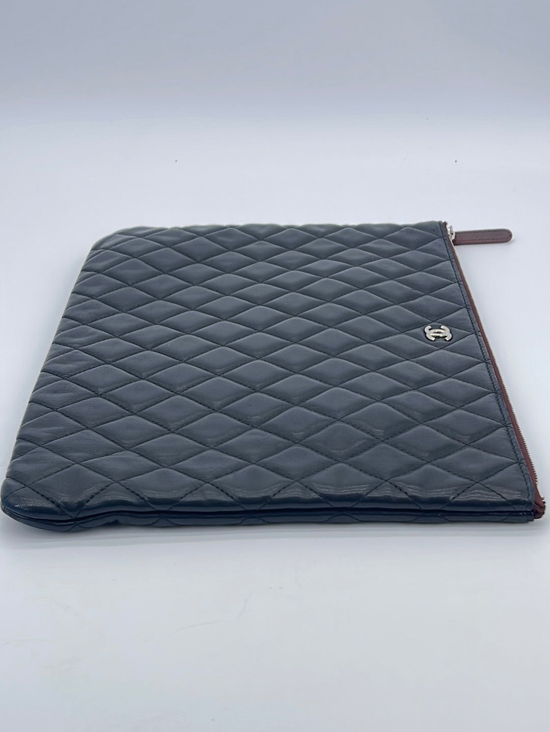 Chanel Matelasse Laptop Bag Blue Navy blue Nylon Cloth ref.103567