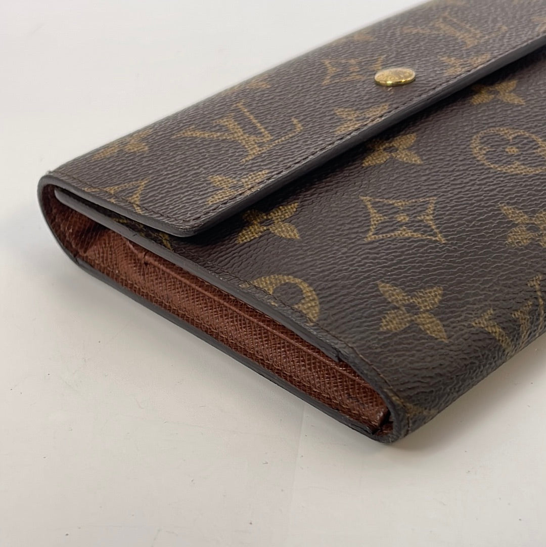 LOUIS VUITTON Portefeuille Lock Mini Trifold Wallet purse M68483 leather  banana