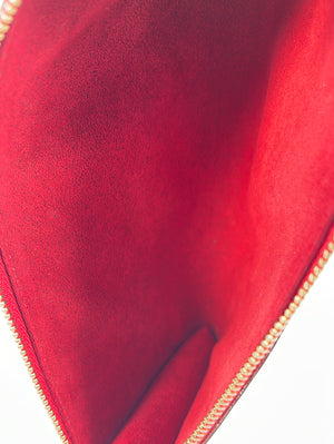 Preloved Louis Vuitton Red Epi Leather Pochette Accessories Bag AR0977 032323