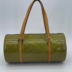 Preloved Louis Vuitton Green Vernis Monogram Papillon 30 Shoulder Bag –  KimmieBBags LLC