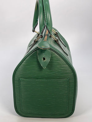 Vintage Louis Vuitton Speedy 25 Green Epi Leather Bag VI0964 020123