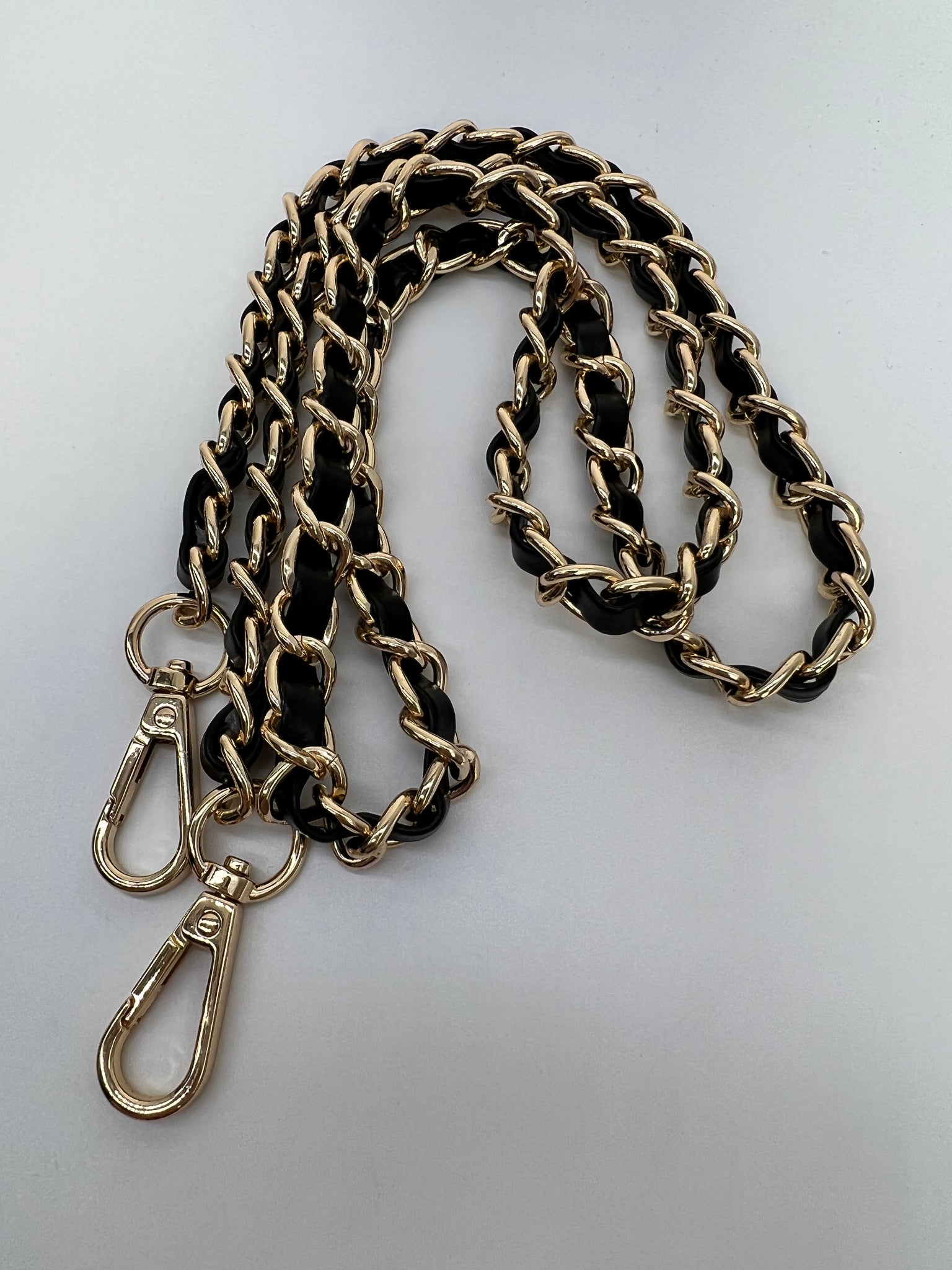 NEW Metal and Leather Purse Chain Straps - 5 colors