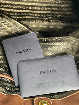 PRELOVED Black Prada Vitello Phenix Shopping Tote 158 092623