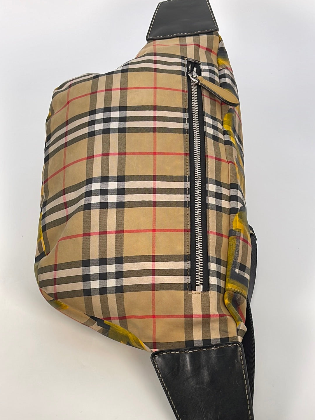 Preloved Burberry Check Canvas and Graffiti Large Bum Bag ITROYPEL24SES 020123