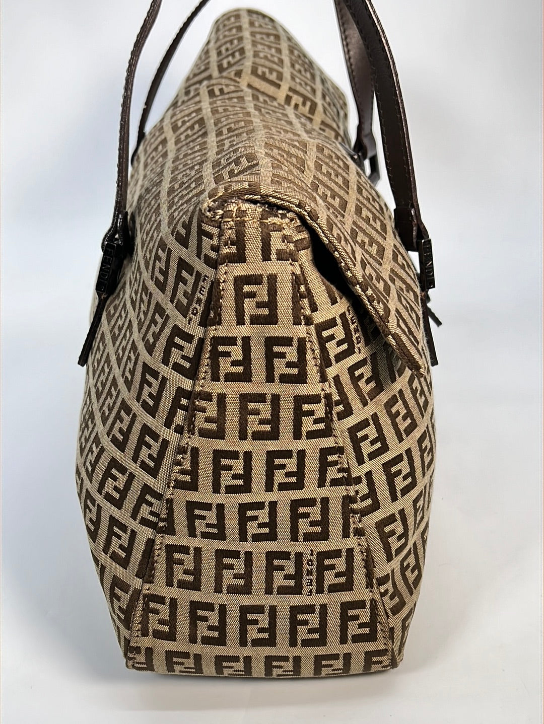 Fendi Hobo Forever Mama Chain 8br643 872978 Brown Leather Shoulder