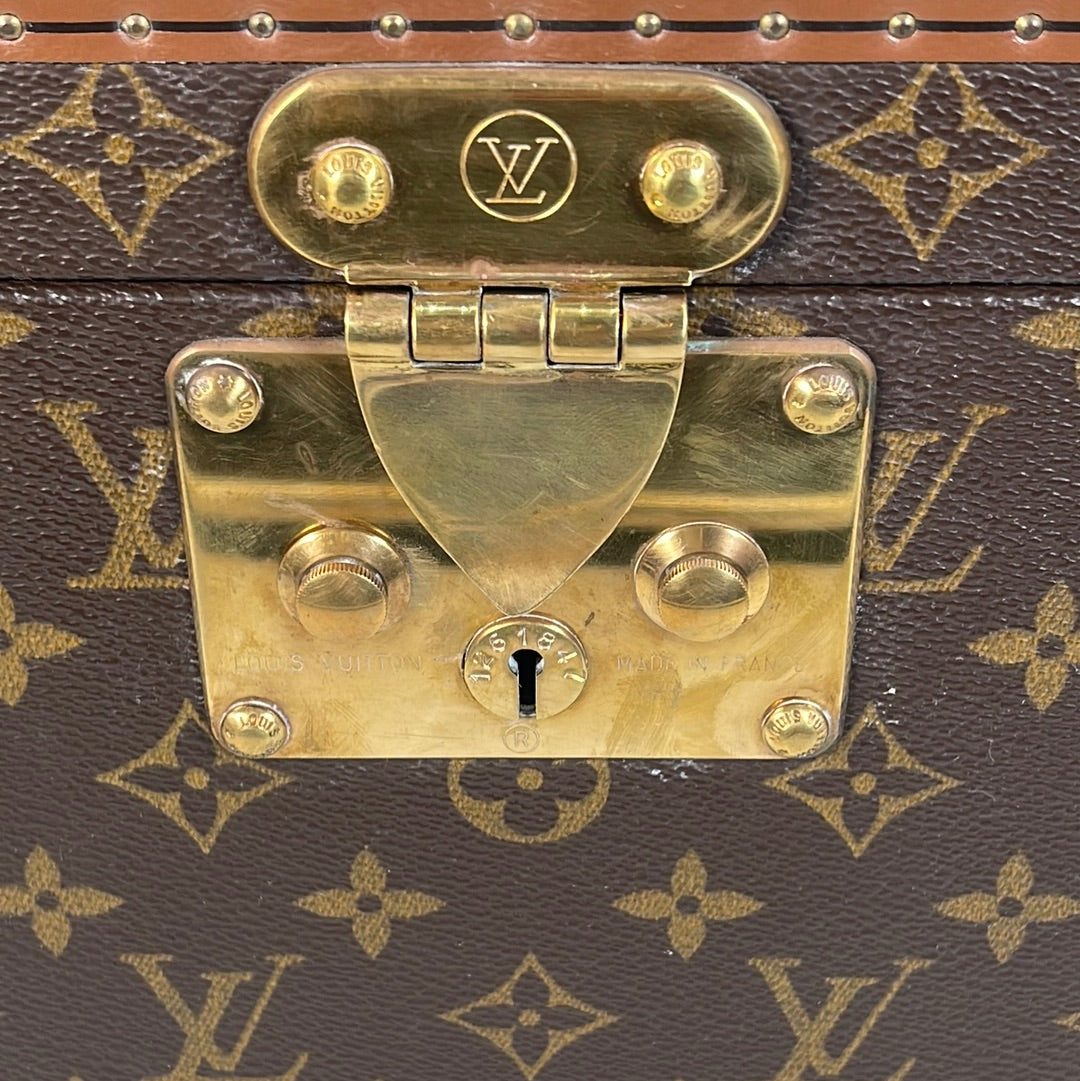 Louis Vuitton Monogram Train Case Vanity Small Trunk Boite Bouteilles  Vintage at 1stDibs